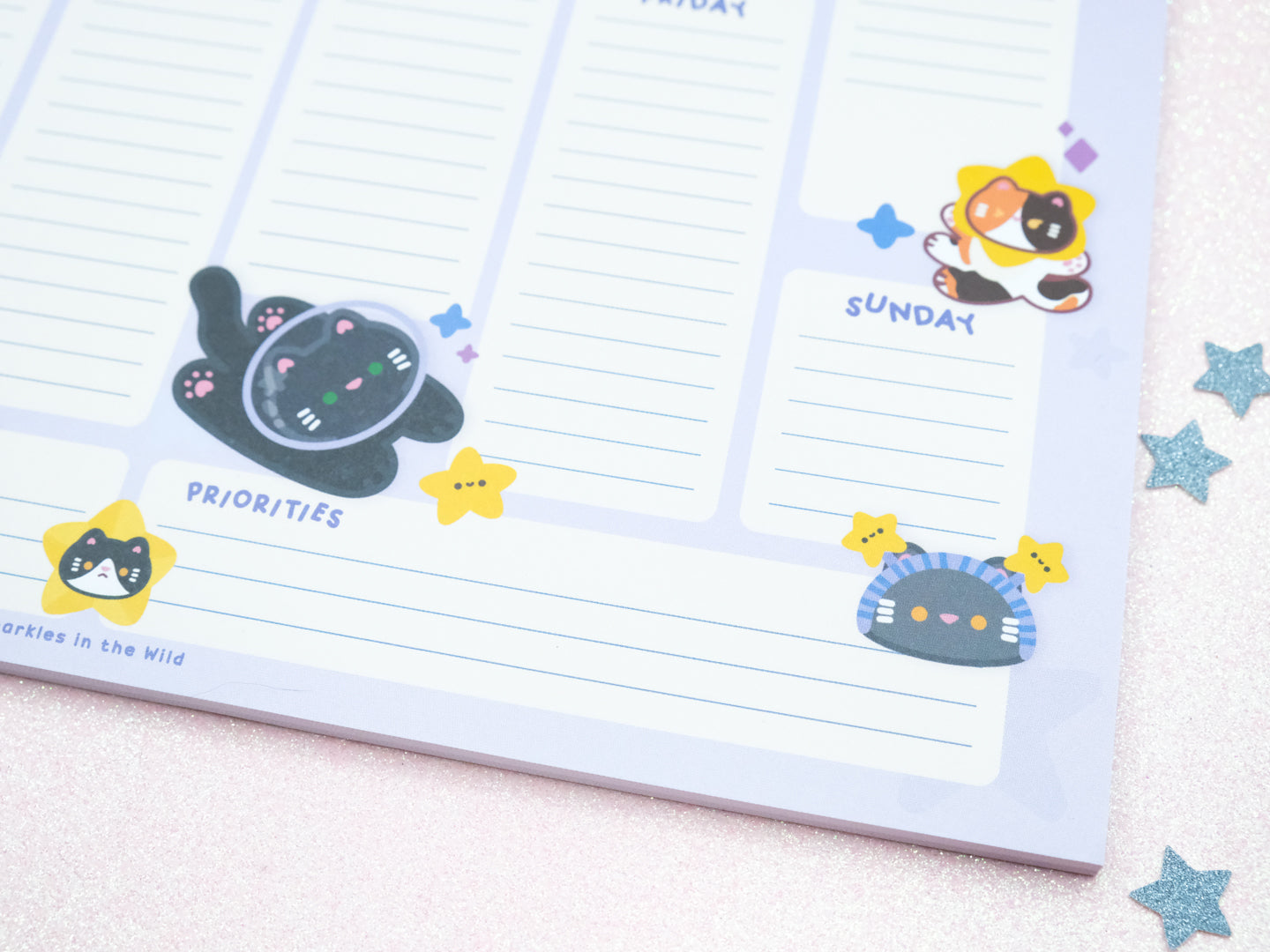 Space Cat A4 Weekly Planner