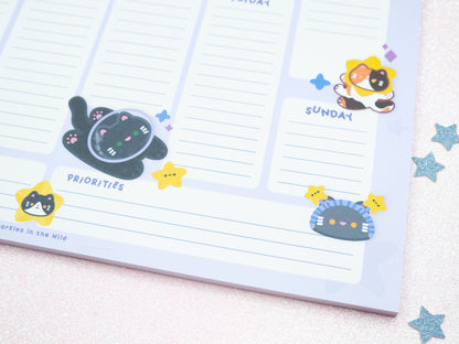 Space Cat A4 Weekly Planner