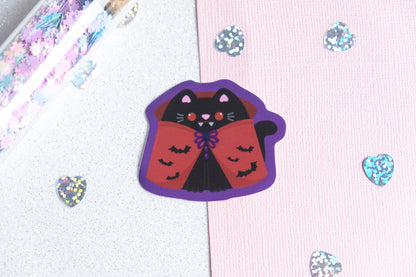 Dracucat Vampire Cat Sticker - Whiskered Wonders Collection