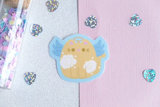 Angelicat Angel Cat Sticker - Whiskered Wonders Collection