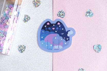 Sunset Cat Sticker - Whiskered Wonders Collection