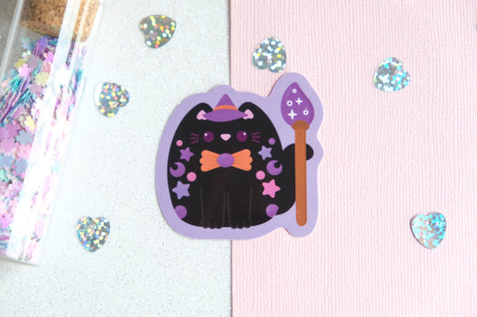 Catspell Witch Cat Sticker - Whiskered Wonders Collection