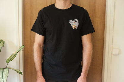 Boba Cat Black T-Shirt