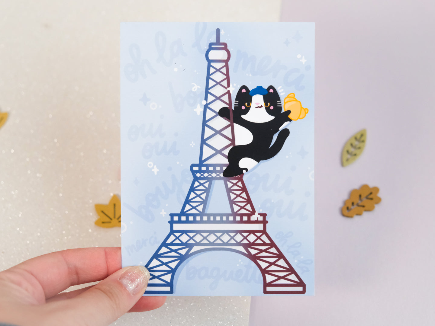 Paris Cat Illustration Art Print