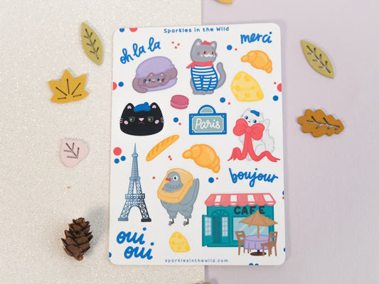 Paris Cat Sticker Sheet