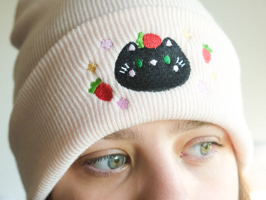 Cute Strawberry Cat Beanie