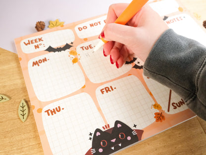 Halloween & Pumpkin Season A4 Weekly Planner