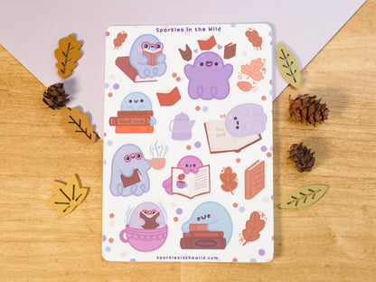 Ghost & Books Sticker Sheet