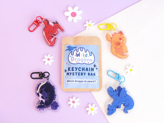 Wild Dragons Keychain Mystery Bag