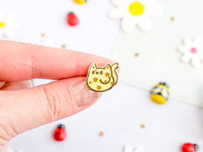 Mini Pins Chat avec Abeilles Printanières - Tinycats