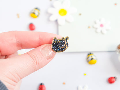 Mini Stardust Cute Cat Enamel Pin - Tinycats