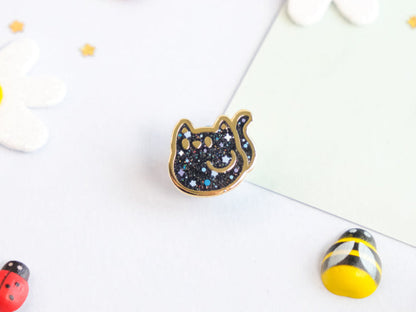 Mini Stardust Cute Cat Enamel Pin - Tinycats