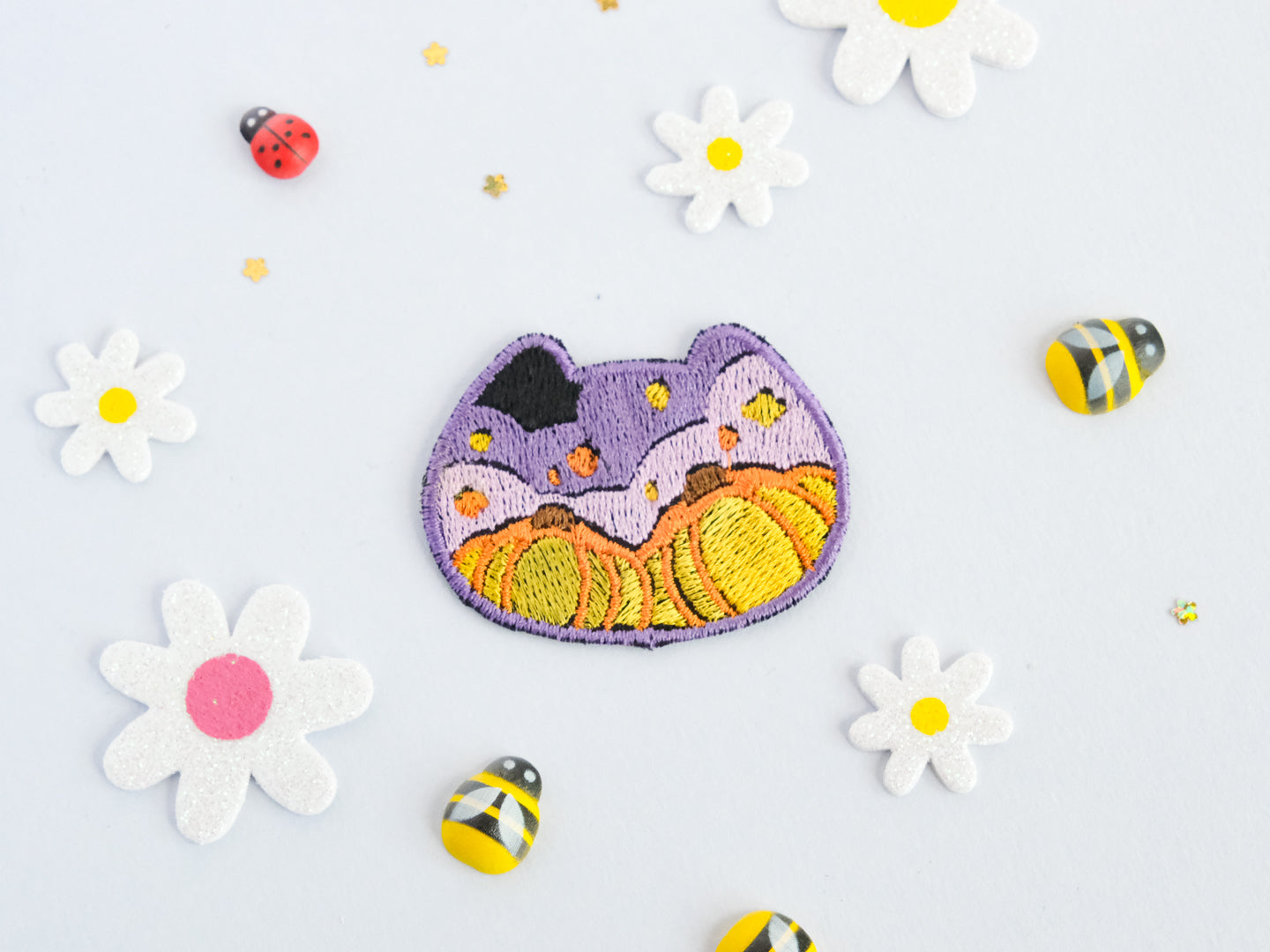 Patch Chat Citrouille d'Halloween