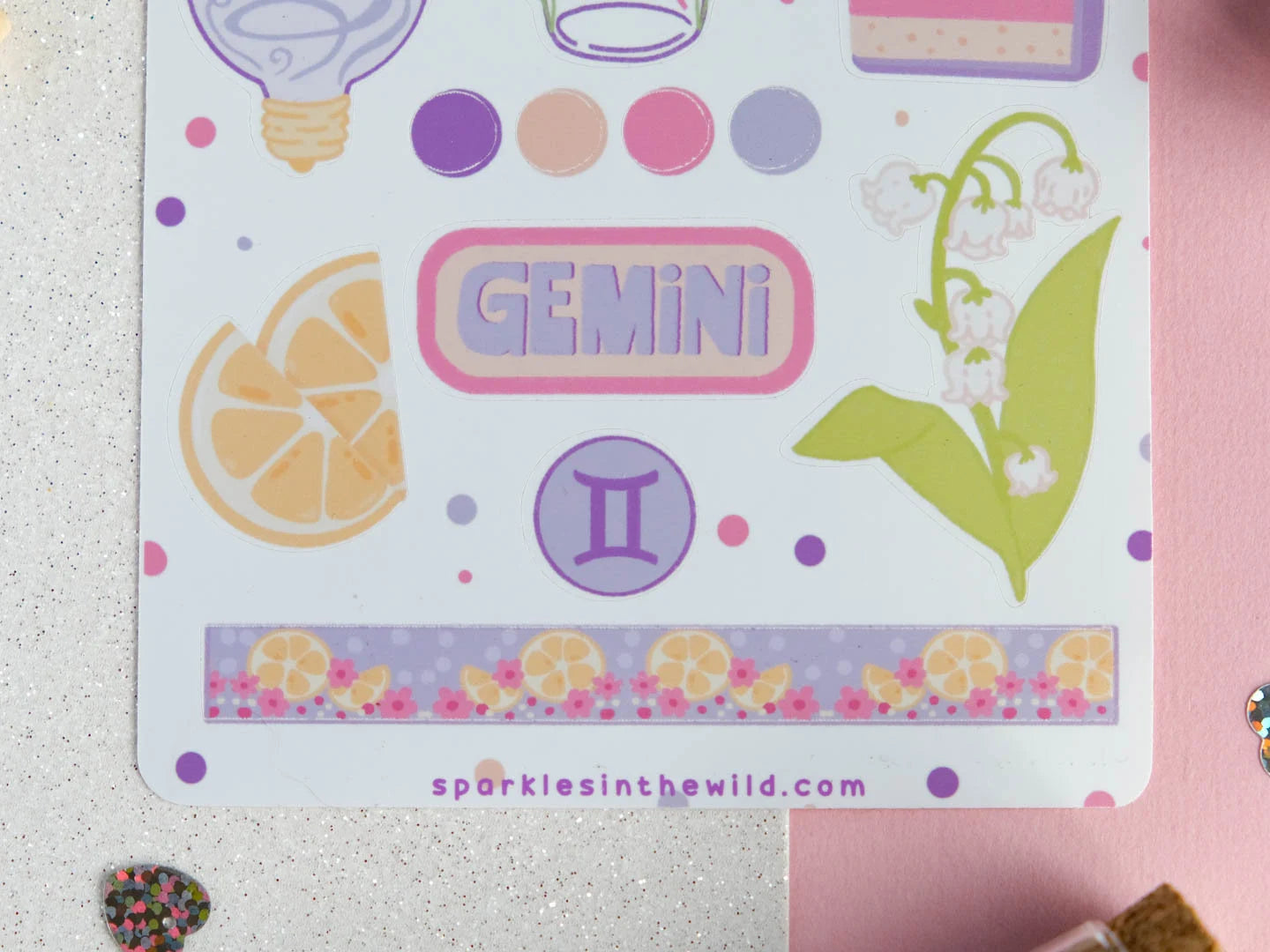 Gemini Astrology Sign Sticker Sheet