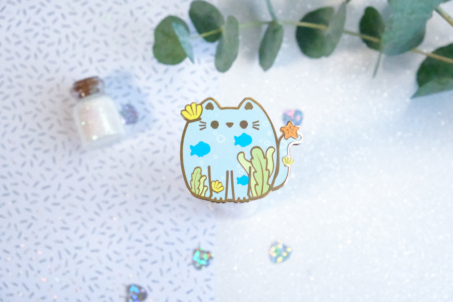 Pacific Ocean Cat Pins - Whiskered Wonders Collection