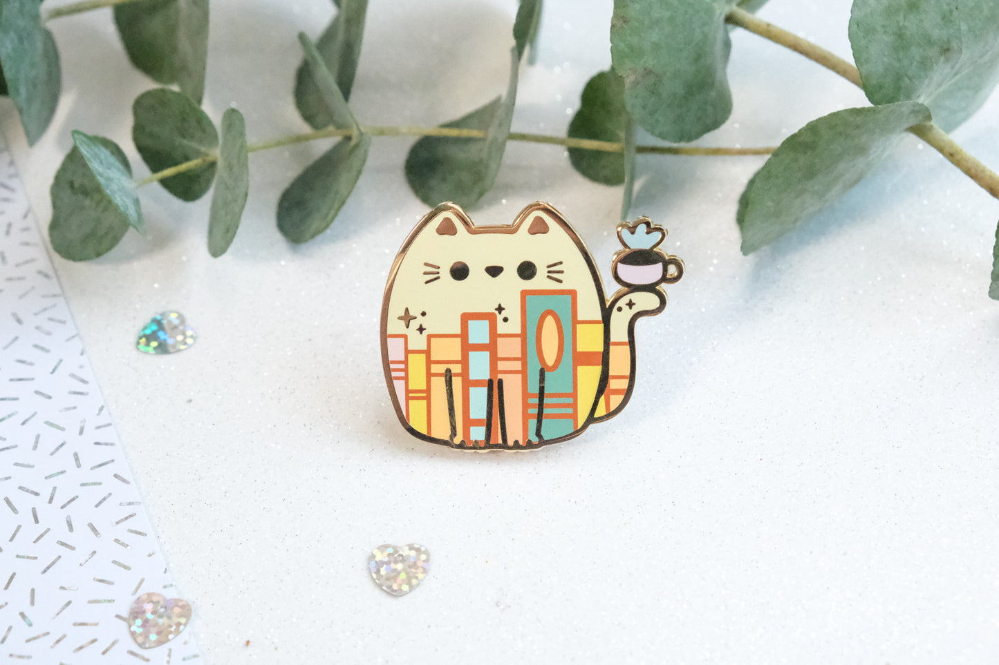Bookworm Book Lover Cat Pins - Whiskered Wonders Collection