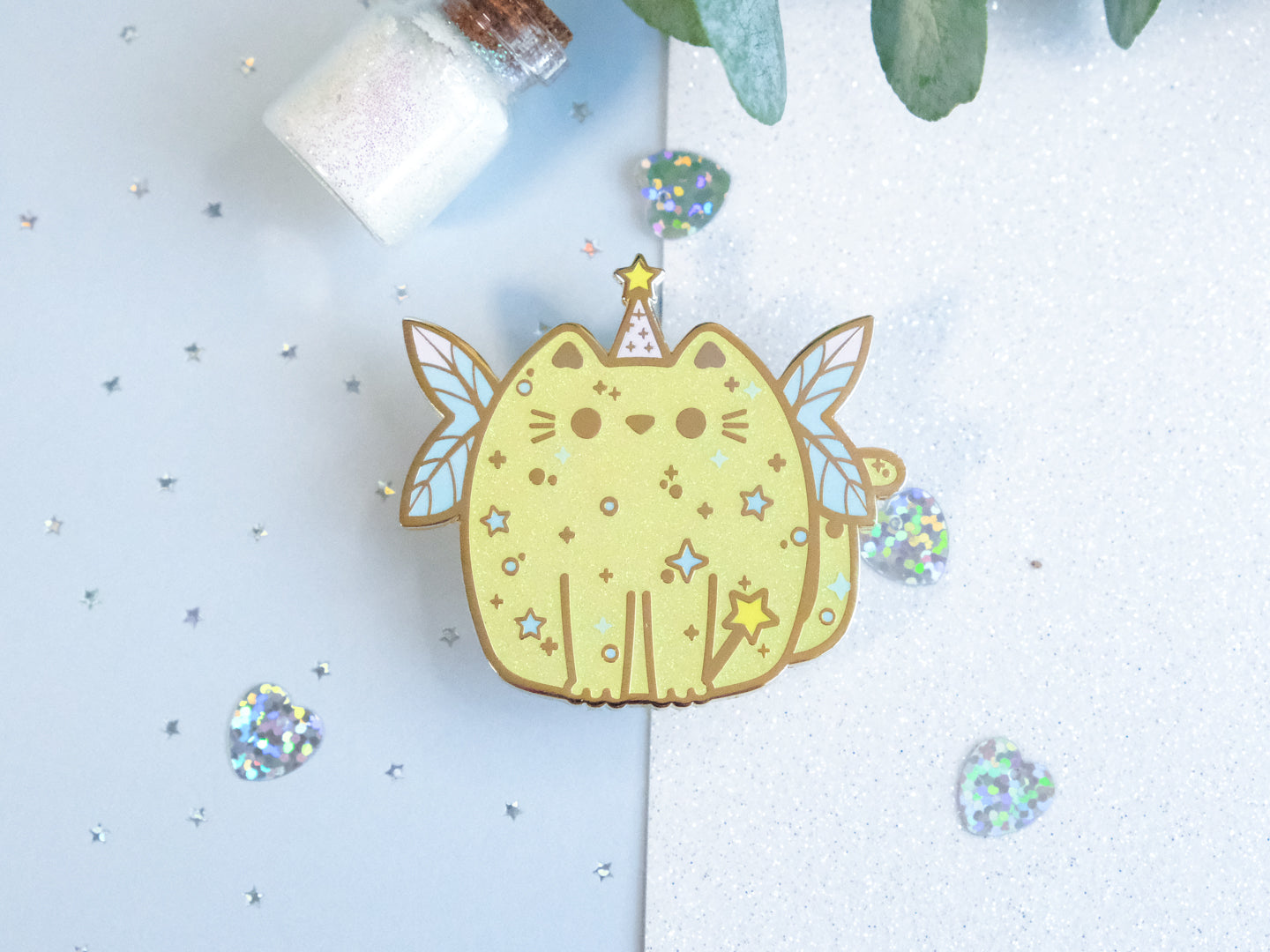Fairy Cat Pins with Glitters - Whiskered Wonders Collection