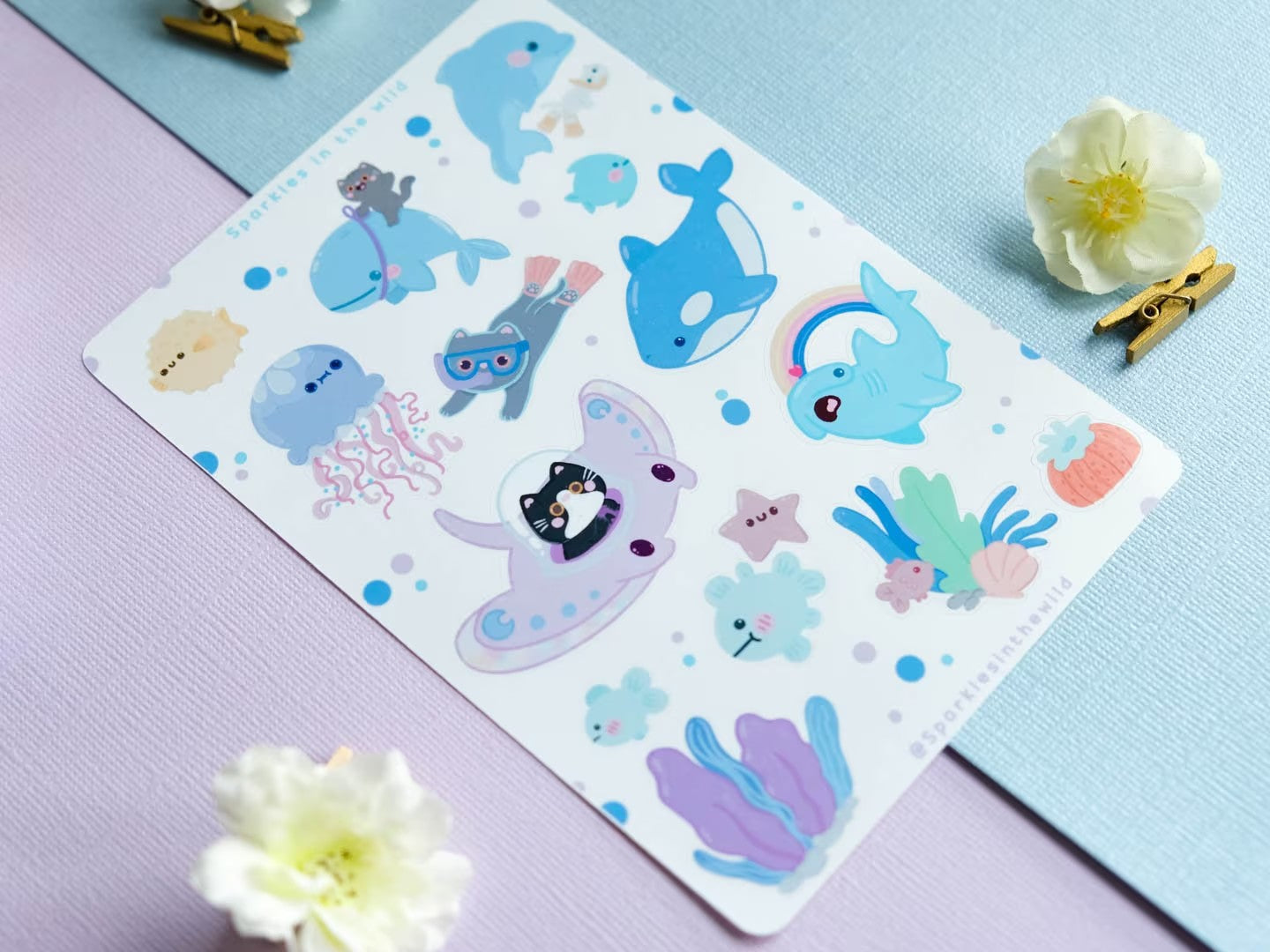 Kawaii Ocean Sticker Sheet