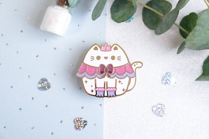Princess Cat Pins with Glitters - Whiskered Wonders Collection