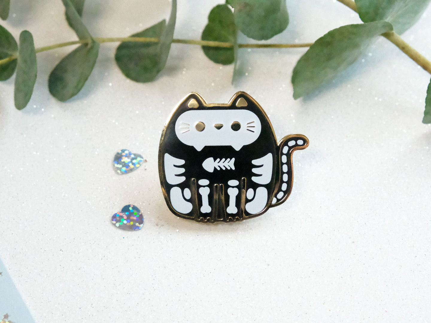 Skeleton Cat Pins - Whiskered Wonders Collection