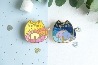 Sunset Cat Pins - Whiskered Wonders Collection