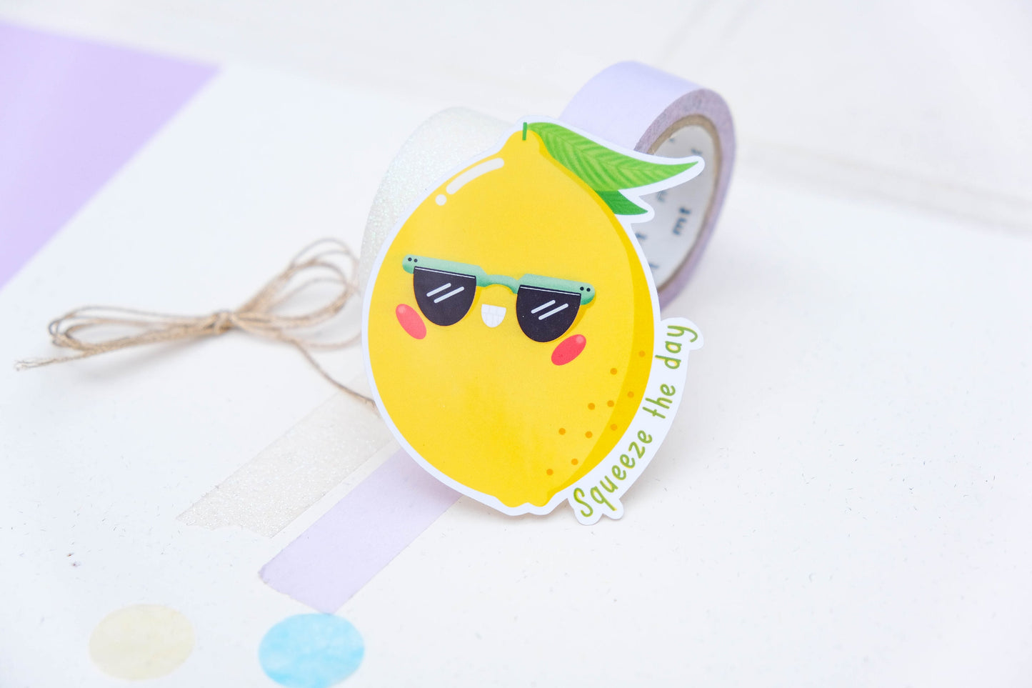 Sticker Cute Little Lemon - Lemonade Sticker - Water Resistant Sticker - Cute Lemon Sticker for Laptop - Squeeze the Day