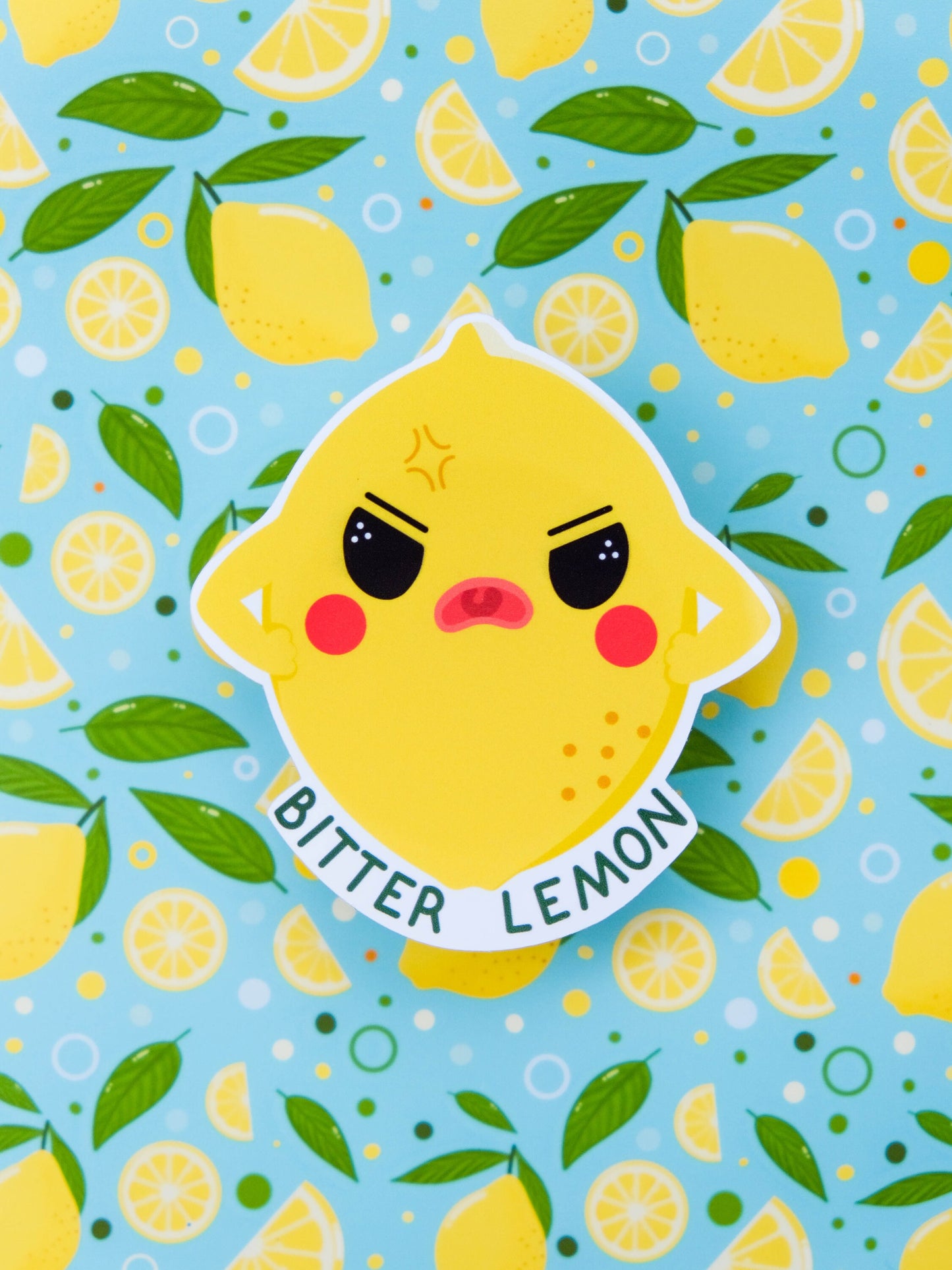 Sticker Cute Little Lemon - Lemonade Sticker - Water Resistant Sticker - Cute Lemon Sticker for Laptop - Bitter Lemon Sticker