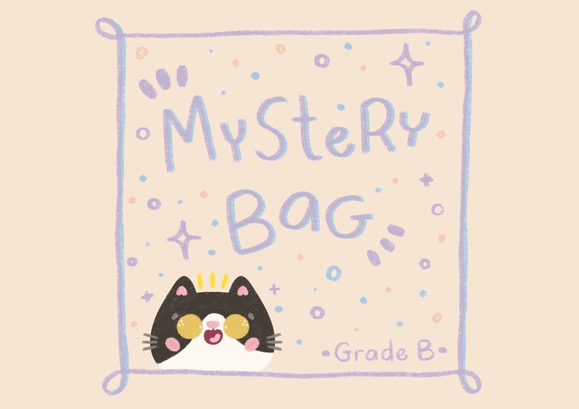 Mystery bag B-grade pack with Enamel Pin, Was Tape and Die-cut Sticker perfect for gift