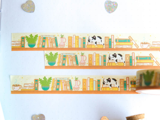 Washi tape kawaii books and for books lovers 15mm x 10m - Masking tape bookworm perfect to decorate bullet journal